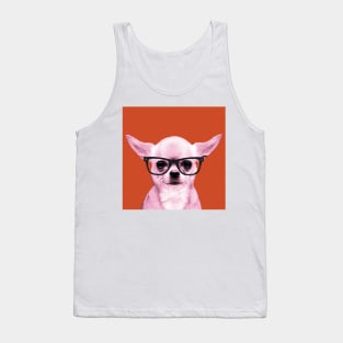 Pop Art Chihuahua in Orange Background - Print / Home Decor / Wall Art / Poster / Gift / Birthday / Chihuahua Lover Gift / Animal print Canvas Print Tank Top